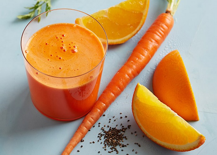 Лучший напиток с пробиотиком: оранжевый морковный смузи.