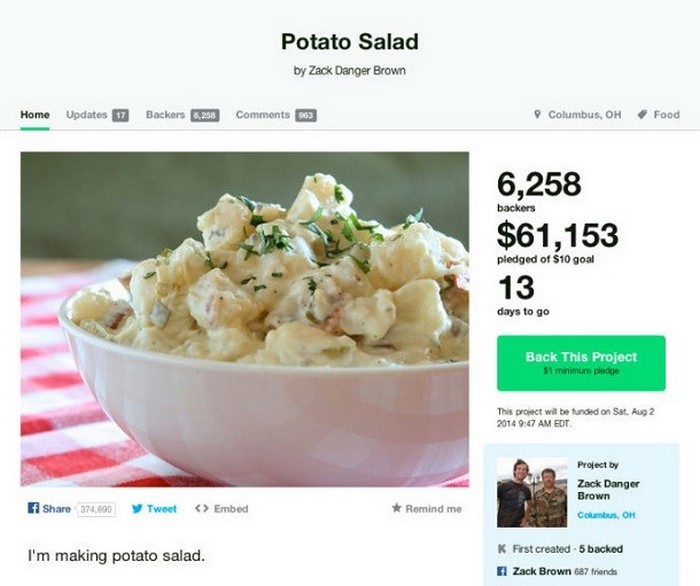 Самый дорогой картофельный салат