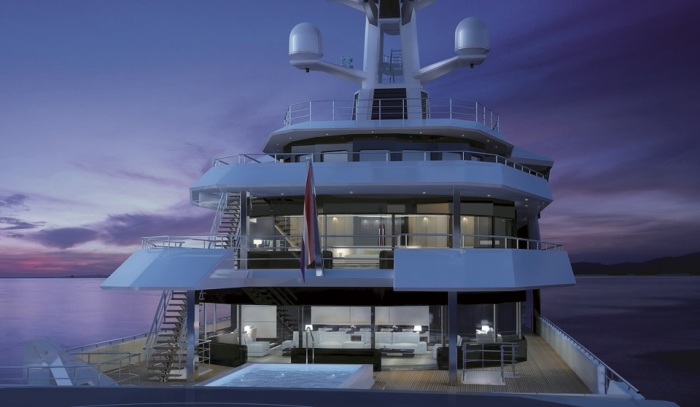 Верхняя палуба роскошной яхты SeaXplorer. | Фото: beautifullife.info.