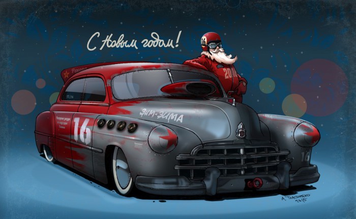 Представительский авто для Деда Мороза.