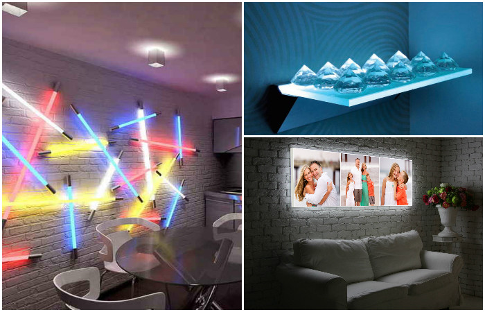Дизайн комнаты с подсветкой