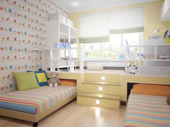 Детские комнаты для двух девочек – фото дизайна помещений для маленьких принцесс