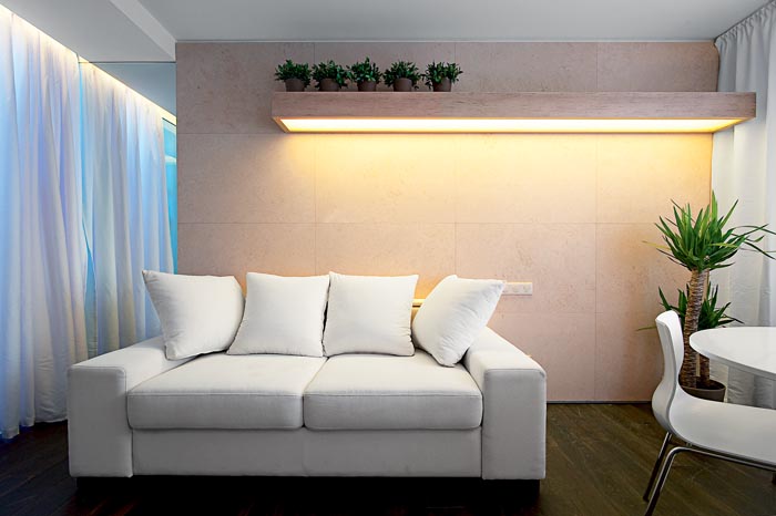 Стена за диваном в гостиной дизайн