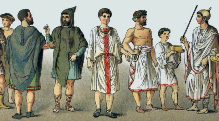 Одежда римлян. /Фото: fishki.net.