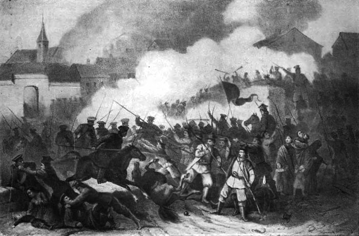 Впервые носить шашку так стали во время восстания 1863 года. /Фото: wiki2.org.