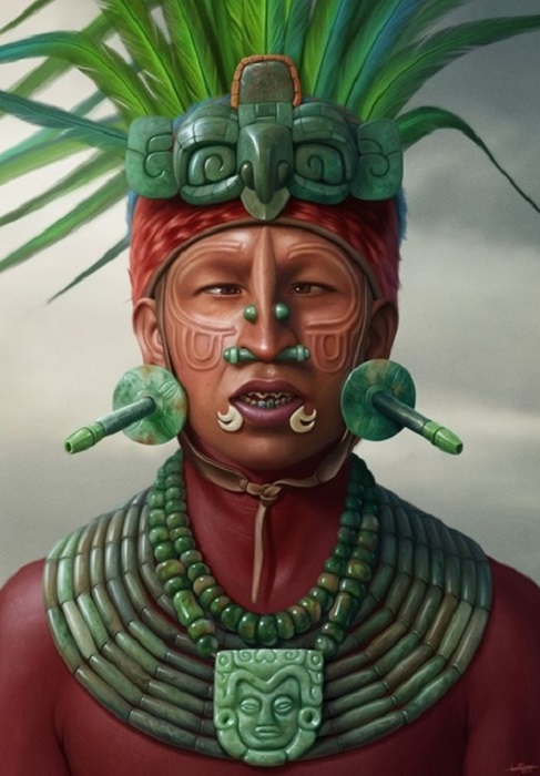 Восстановленный облик представителя майя с косоглазием. /Фото: vk.com