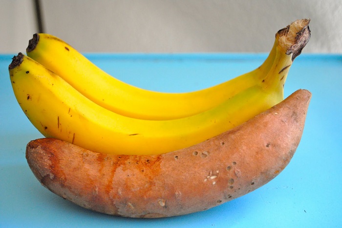 Банан и батат - тяжелая смесь для желудка. | Фото: forum.schizophrenia.com.