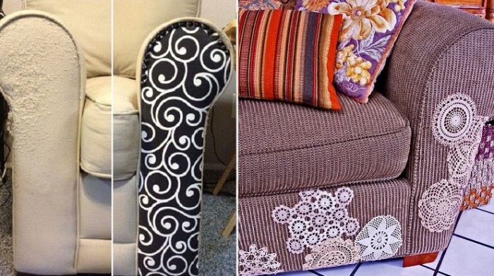 Как сделать заплатку на диване из ткани