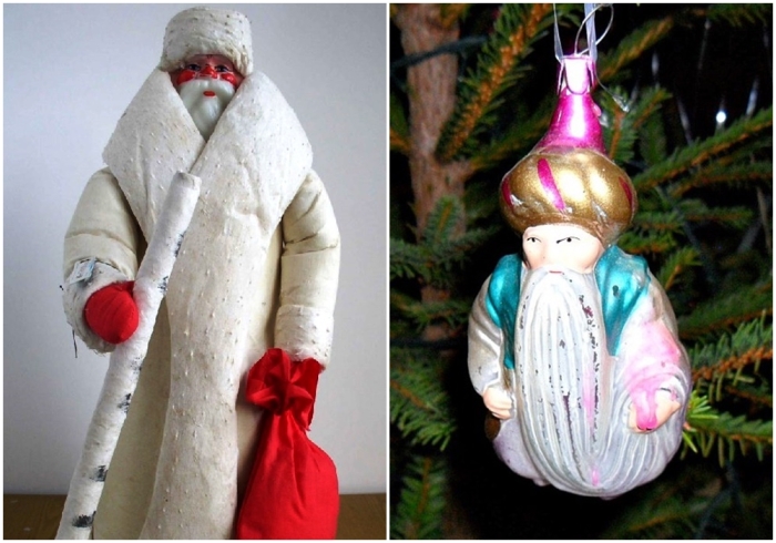 Слева направо: Дед Мороз. \ Старик Хоттабыч.