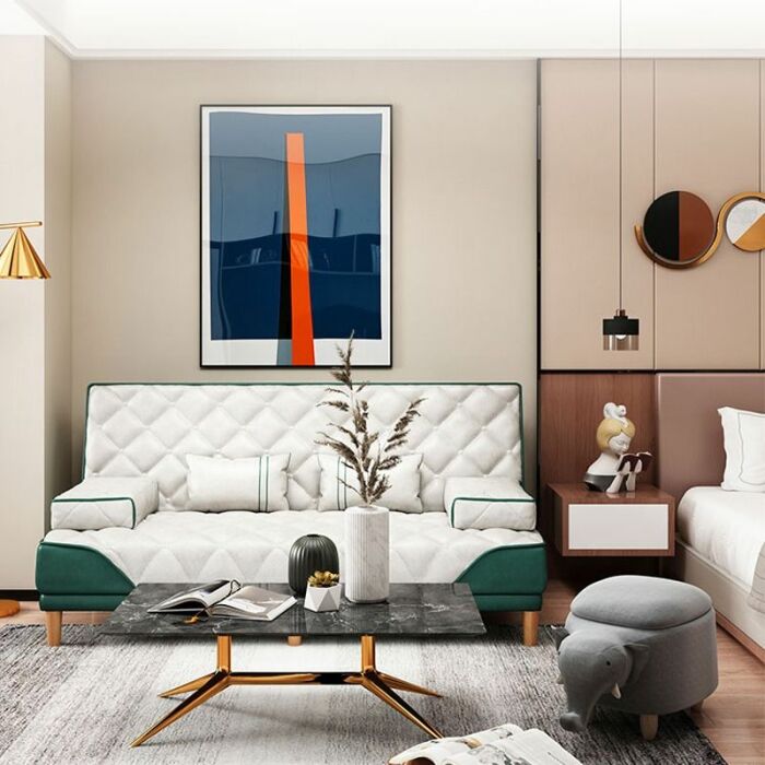 Раскладной диван станет приятным дополнением небольшой квартиры. \ Фото: media.karousell.com.