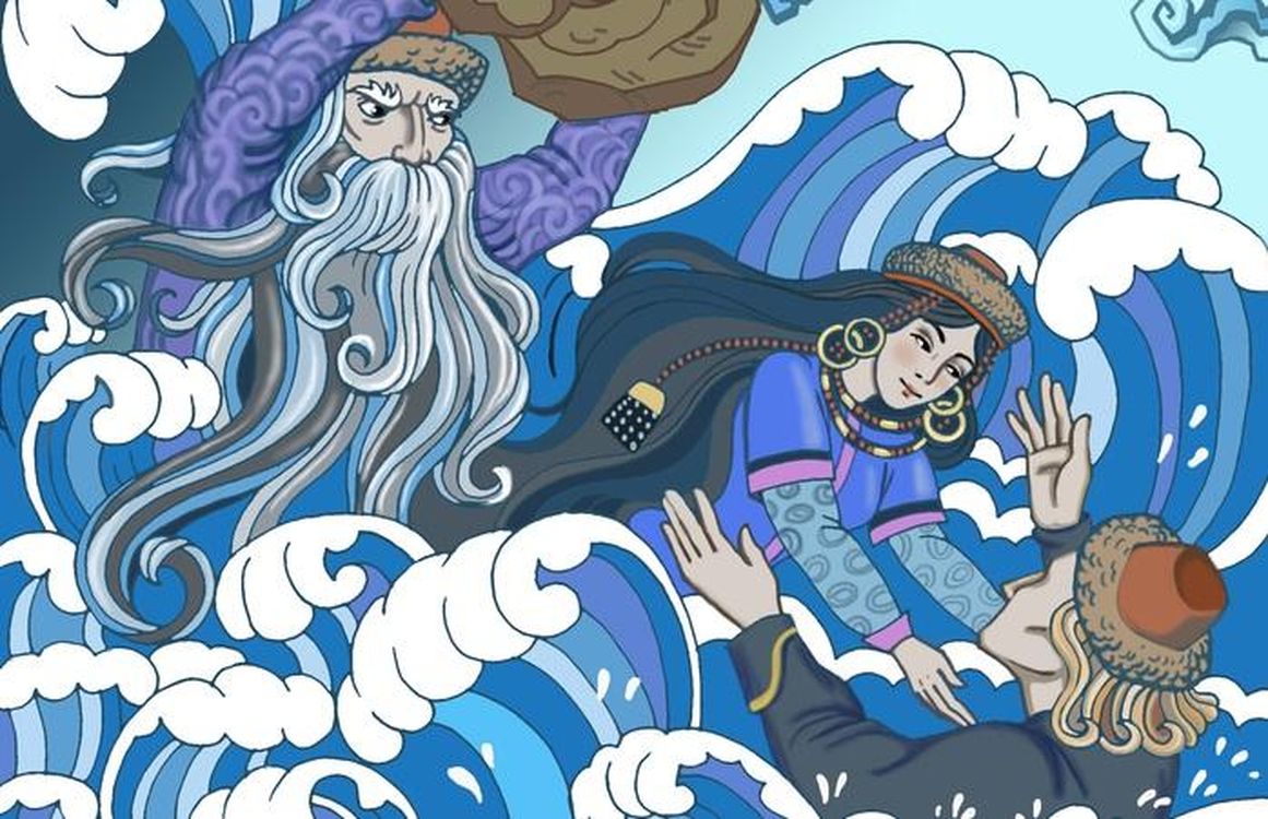 Дочь Байкала Ангара и богатырь Енисей.
