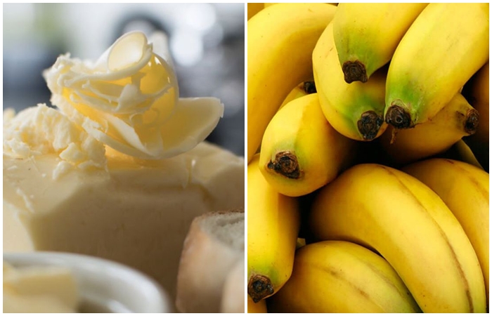 Слева направо: Сливочное масло и бананы. \ Фото: thinktasty.com. \ sentinellebf.com. Слева направо: Сливочное масло и бананы. \ Фото: thinktasty.com. \ sentinellebf.com.