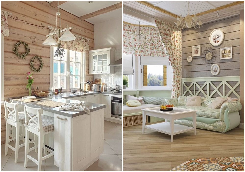 Гостиная в стиле прованс.