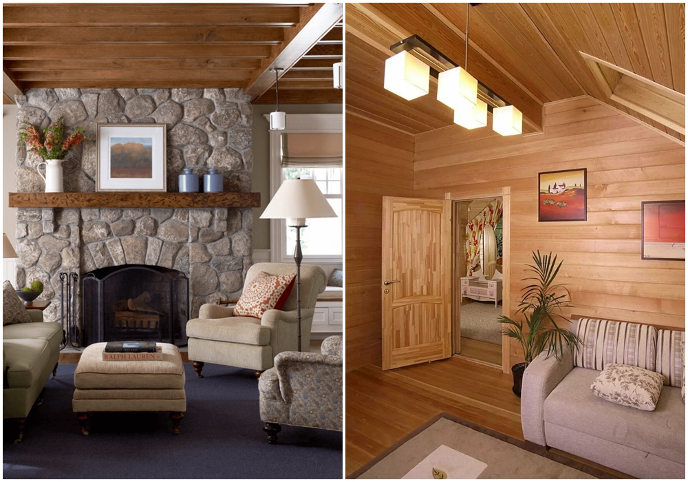 Стены, потолок и мебель играют важную роль.