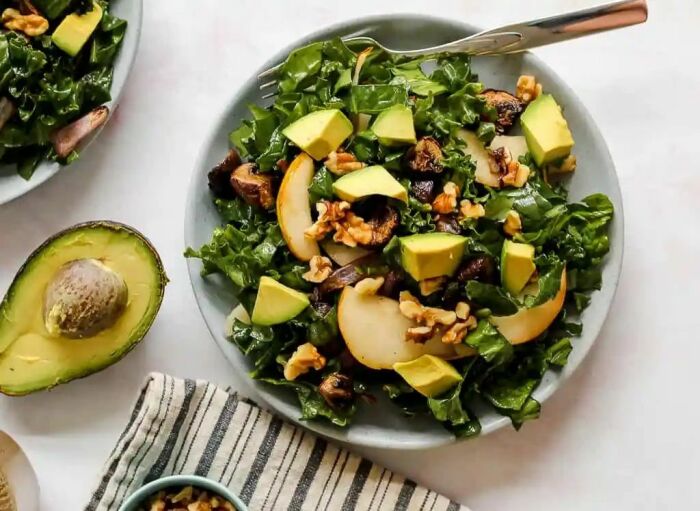 Грибной салат с авокадо. \ Фото: google.com.