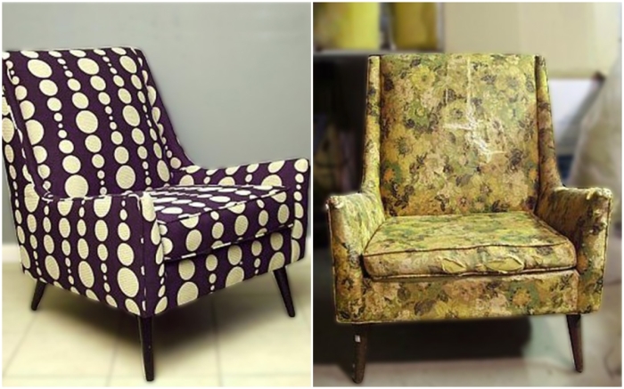 Перетяжка мебели: После и до. \ Фото: google.ru.
