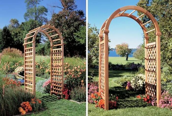 Деревянная садовая арка. \ Фото: images.homelement.com.