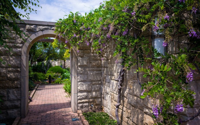 Каменная арка станет отличным украшением сада. \ Фото: mobimg.b-cdn.net.