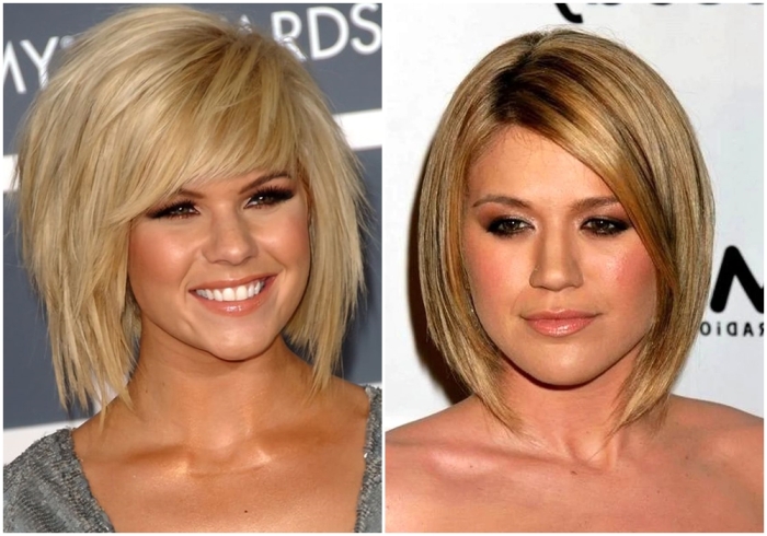 Боб-каре с удлинением спереди.