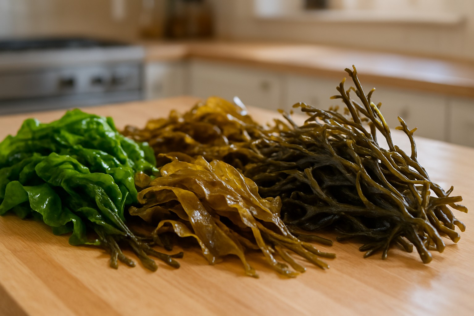 Существует огромное разнообразие морских водорослей, которые можно употреблять в пищу.