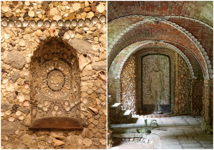 Слева направо: Зал совета в гроте. \ Венера.