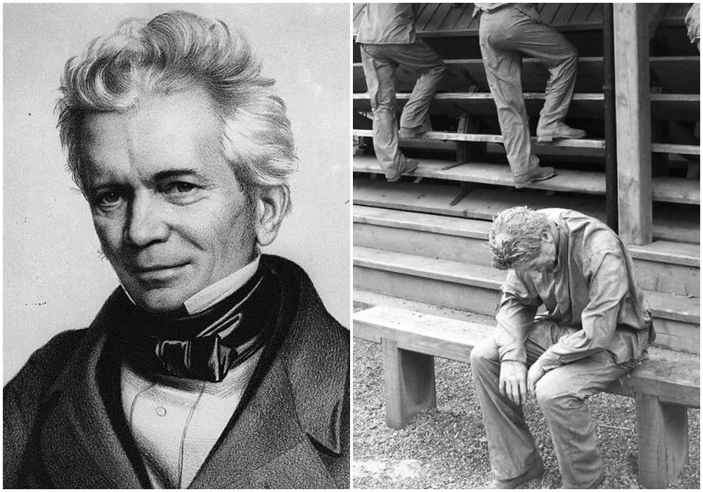 Слева направо: Уильям Кьюбитт. \ Уставшие заключённые буквально падали с бесконечной лестницы. \ Фото: en.wikipedia.org. \ i0.wp.com. Слева направо: Уильям Кьюбитт. \ Уставшие заключённые буквально падали с бесконечной лестницы. \ Фото: en.wikipedia.org. \ i0.wp.com.