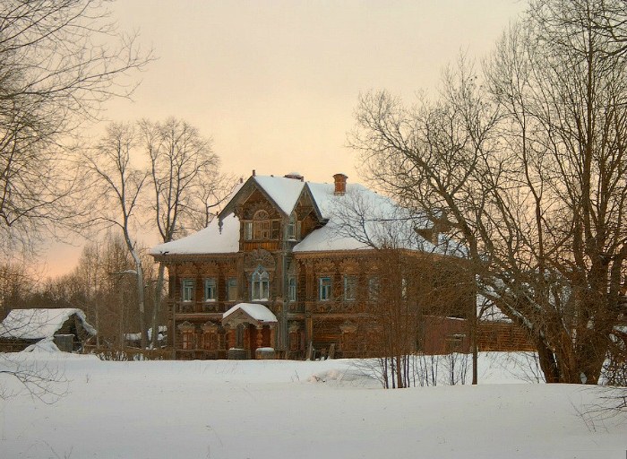 Зимний пейзаж в деревне Погорелово.