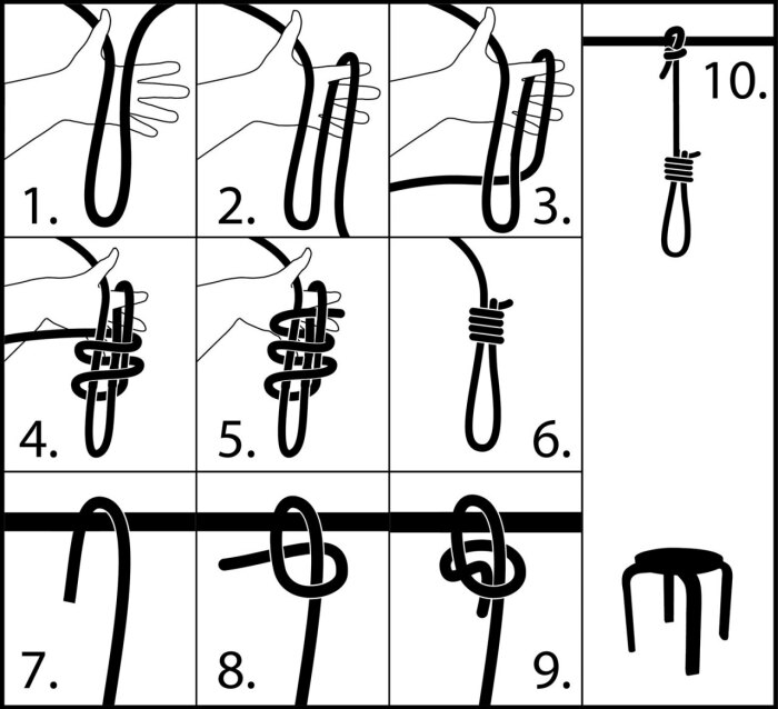 Схема, которая поможет завязать узел. /Фото: 64.media.tumblr.com