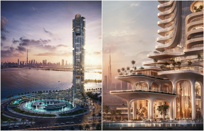 Потрясающий силуэт 180-метровой жилой башни от MC Studios. Потрясающий силуэт 180-метровой жилой башни от MC Studios.