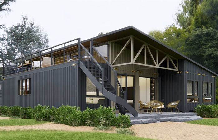 Стильный контейнерный дом. | Фото: lifetinyhouse.com.