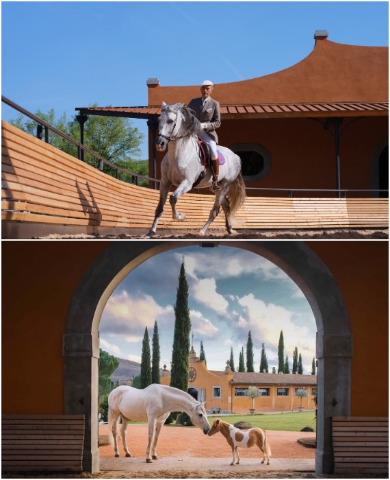 Граф Антонио Больца содержит конюшню с 40 породистыми животными, так что постояльцам, как истинным аристократам, доступны прогулки на лошадях (Castello Di Reschio Hotel, Италия).