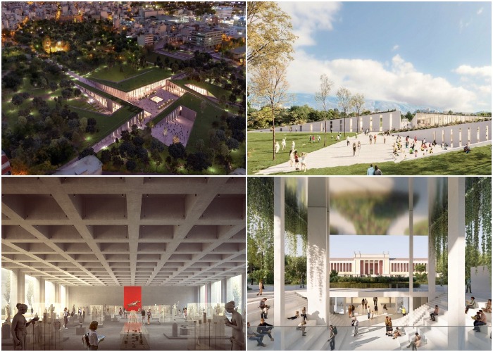 В городском парке Афин планируют построить «невидимый» Археологический музей (концепт Museum of the City of Athens).