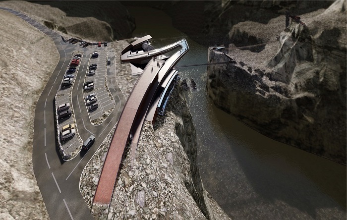 Когда проект будет завершен, экстремалам станут доступны умопомрачительные аттракционы (концепт 72-поворот каньона Нуцзян). | Фото: archermit.com.
