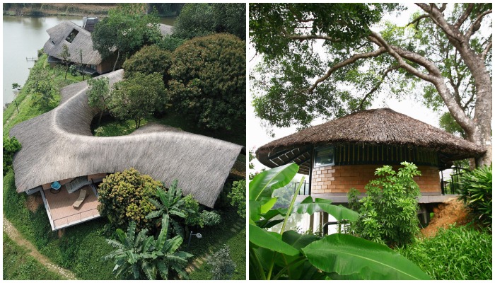 Трехмерные крыши различной конфигурации придают гостиничному комплексу оригинальный вид и обеспечивают надежное укрытие строениям (Mr. Hung’s house, Вьетнам). 