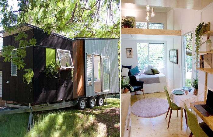 Крошечный дом в форме бабочки.