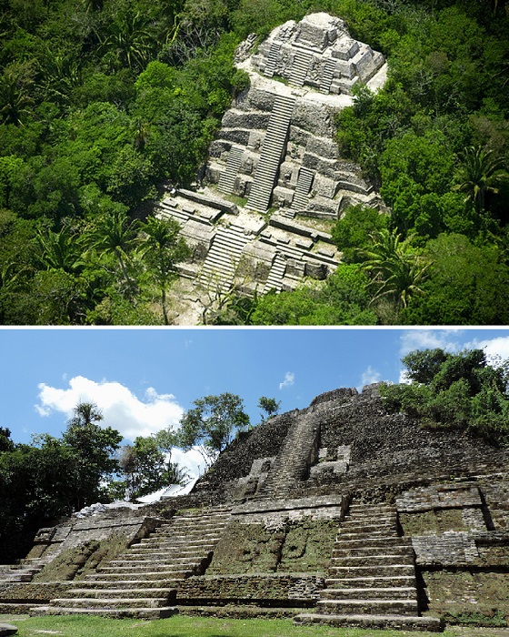 Большой храм – самое впечатляющее архитектурное творение древних майя на территории Ламанаи (Белиз).