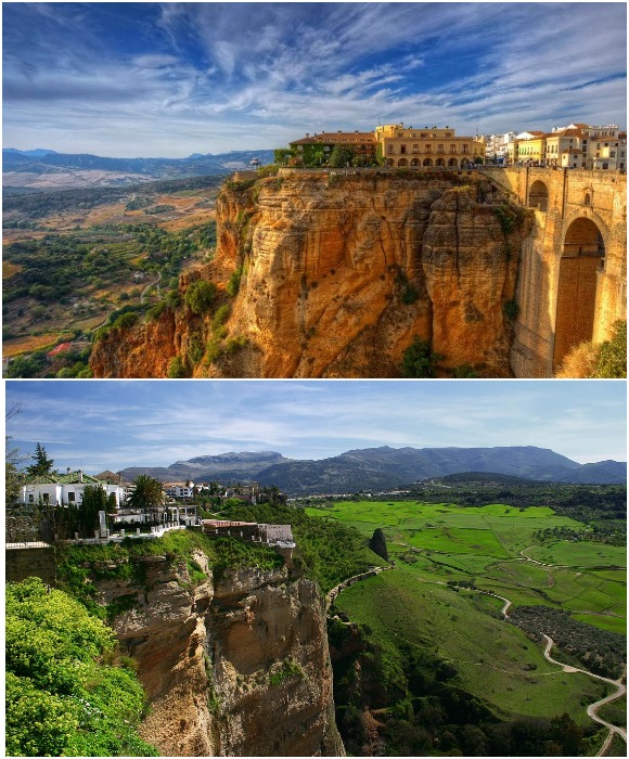 Рельеф и окружающий ландшафт делают Ронду одним из самых впечатляющих мест Европы (Андалусия, Испания). 