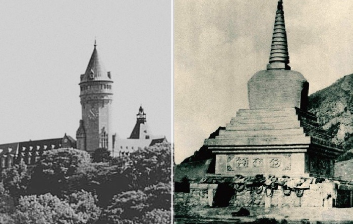 В начале прошлого века экспедиции удалось застать одну из башен крепости и храмовое сооружение (Хара-Хото).