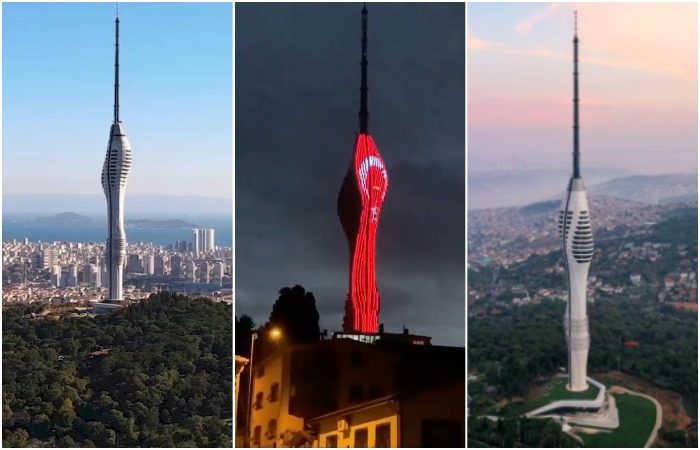 Новая телебашня, с которой можно увидеть Европу и Азию одновременно, стала знаковым символом Стамбула (Турция).