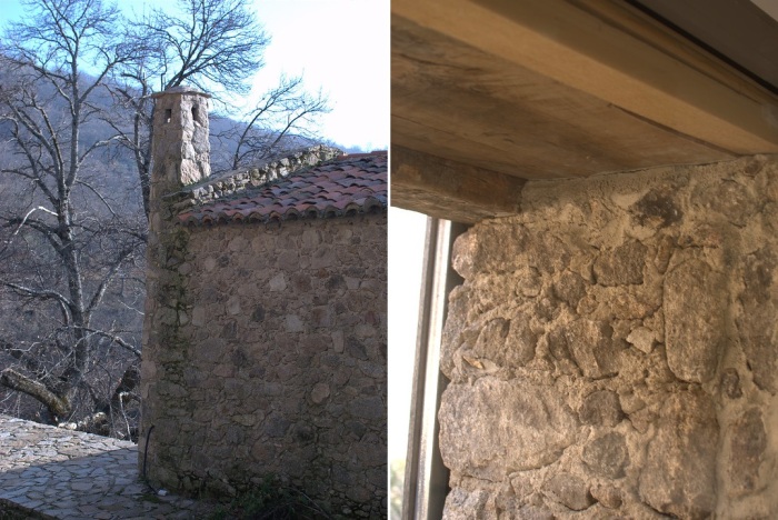 После трансформации старая конюшня сохранила каменные стены и полы, потрепанные временем потолочные балки и сельский колорит (Испания).
