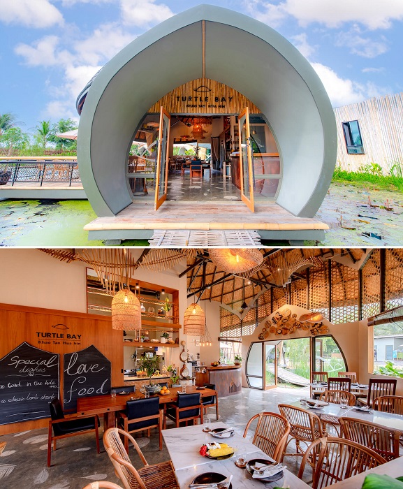 Бар-ресторан порадует гостей кулинарными шедеврами местной кухни и незаурядным интерьером (Turtle Bay, Таиланд).
