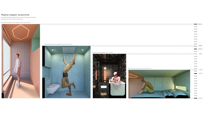 Сочетание разных высот позволило оптимизировать пространство (This Cabanon). Сочетание разных высот позволило оптимизировать пространство (This Cabanon).