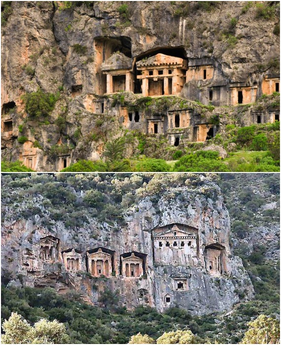 Скальная архитектуры Пинары служит свидетельством богатого культурного наследия ликийской и более поздних цивилизаций (Турция).