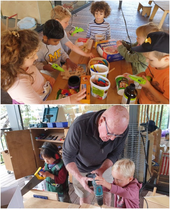 Детям в игровой форме прививают трудовые навыки (Kakapo Creek Children’s Garden, Новая Зеландия).