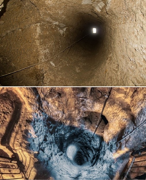 Чтобы обеспечить притоком воздуха жителей подземного города, было вырублено множество вентиляционных шахт и ходов (Деринкую, Каппадокия).