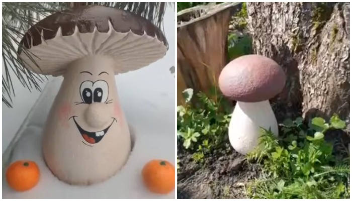 Вот такие очаровательные грибочки могут украшать и ваш сад.
