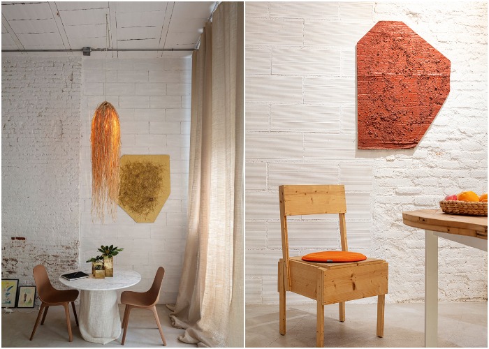 Мебель и декор были сделаны из старых материалов/предметов, которые удалось обнаружить в заброшенном помещении (LoVt3 Apartment, Барселона).