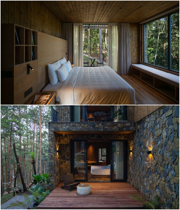 Из каждой спальни есть выход на балкон или открытую террасу с обустроенной зоной отдыха (Villa The Star, Вьетнам).