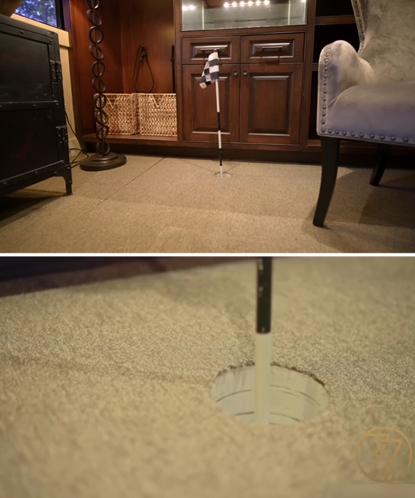 «Лужайка» для гольфа прямо внутри мобильного дома (The Aspen).