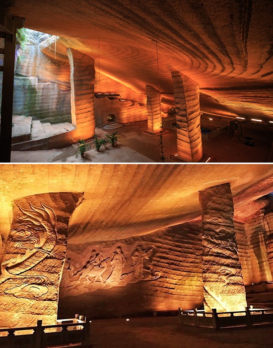 Для посещений открыта только одна пещера, но и этого достаточно, чтобы каждый мог убедиться, какими мастерами были предки (Longyou Caves, Китай).